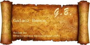 Galacz Bence névjegykártya